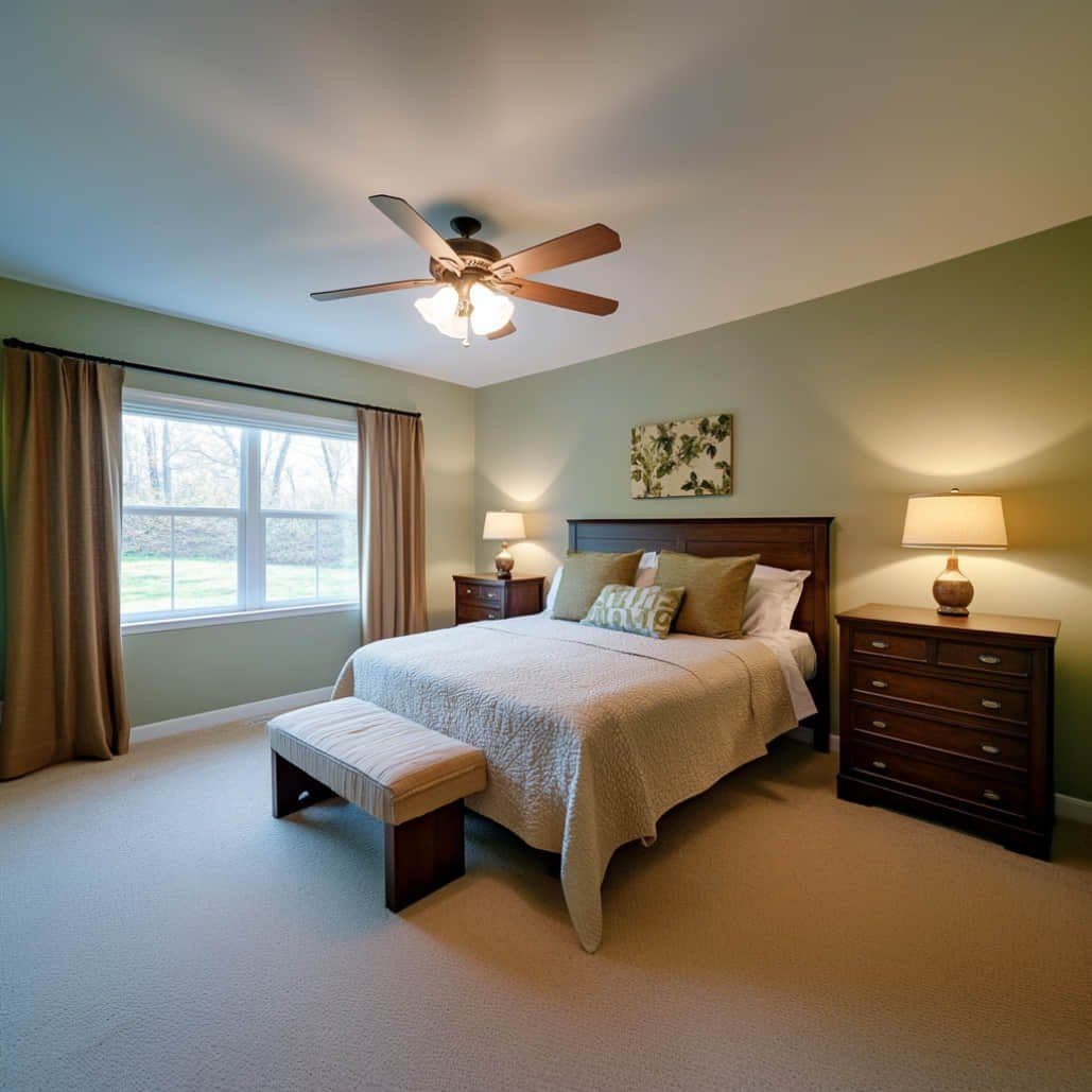 Modern minimalist living room for AI redesign