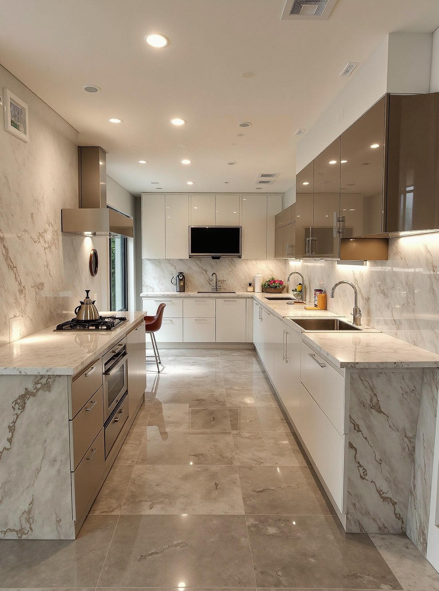 Luxury kitchen staged and redesigned with AI kitchen design tool