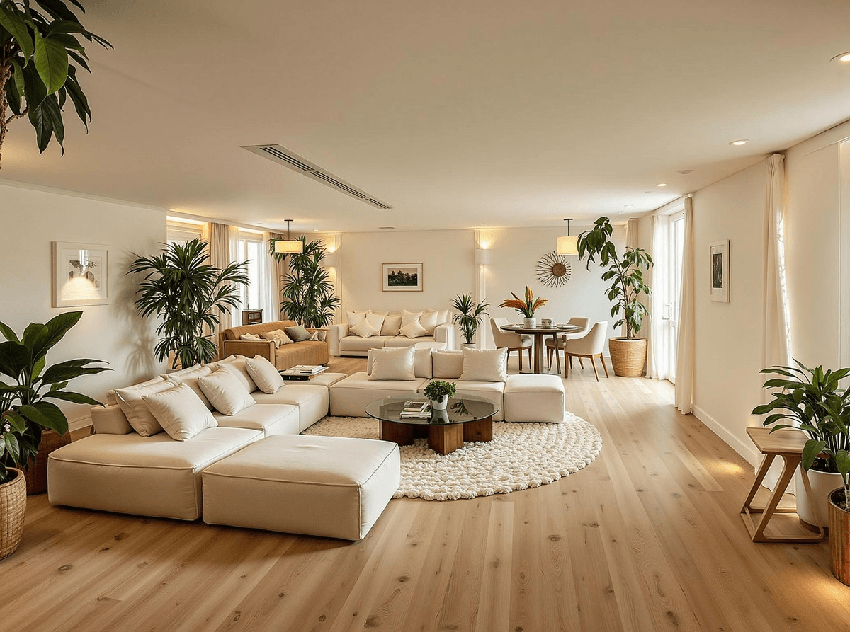 AI virtual staging for realtors — empty room transformed into furnished living space